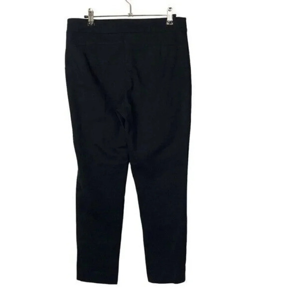 Lafayette 148 Navy Blue Pull On Straight Leg Crepe Pants 12 - Picture 2 of 4